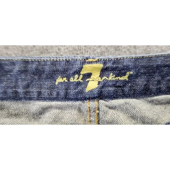 7 For All Mankind Jeans Womens 28 Blue A Pocket Relaxed Bootcut Denim - Picture 5 of 13